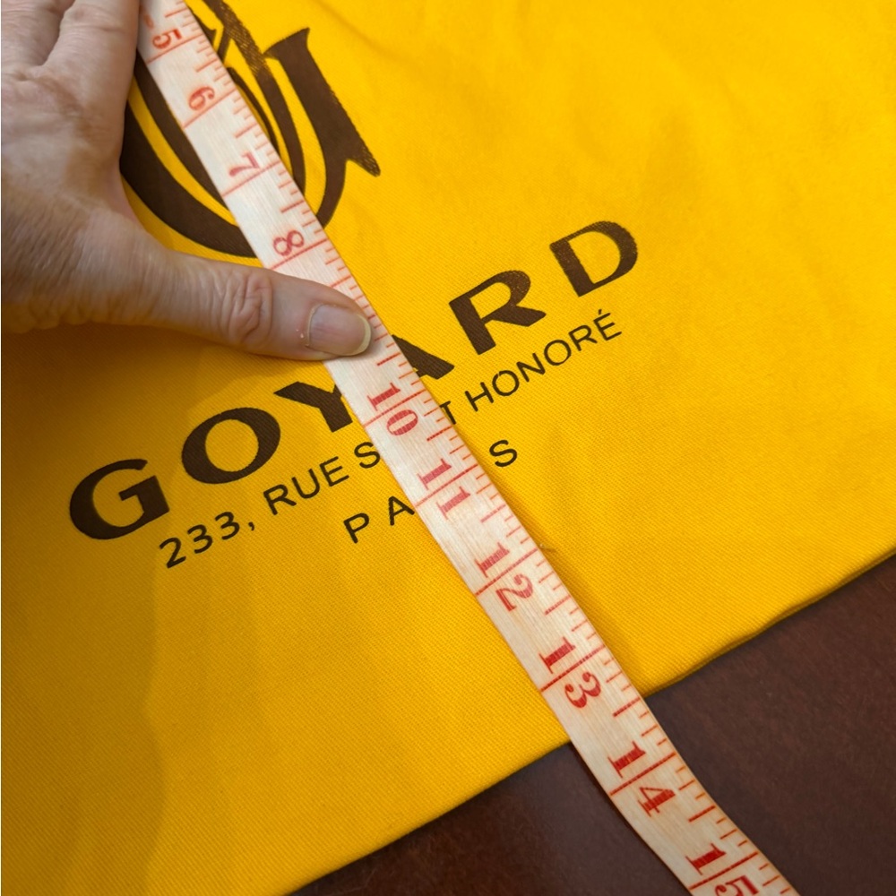 Goyard Bright Yellow Drawstring Dust Bag with Logo Print - Picture 3 of 4